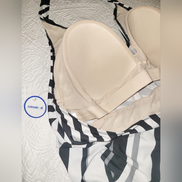 Swimsuits for all plus size 30 monokini 2 piece NWT - Picture 9 of 16
